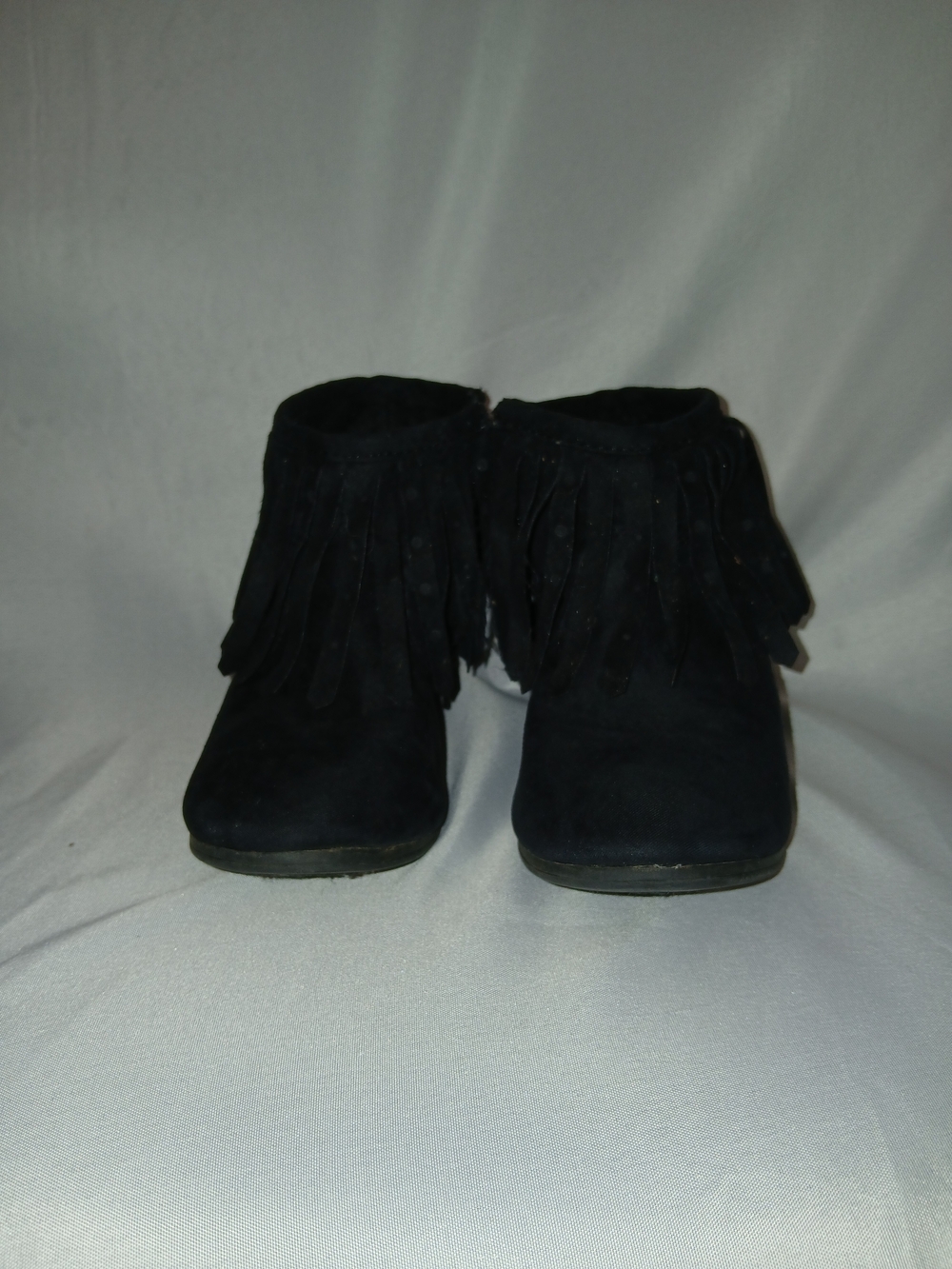 Fringe Ankle Boots for Girl's- Black
